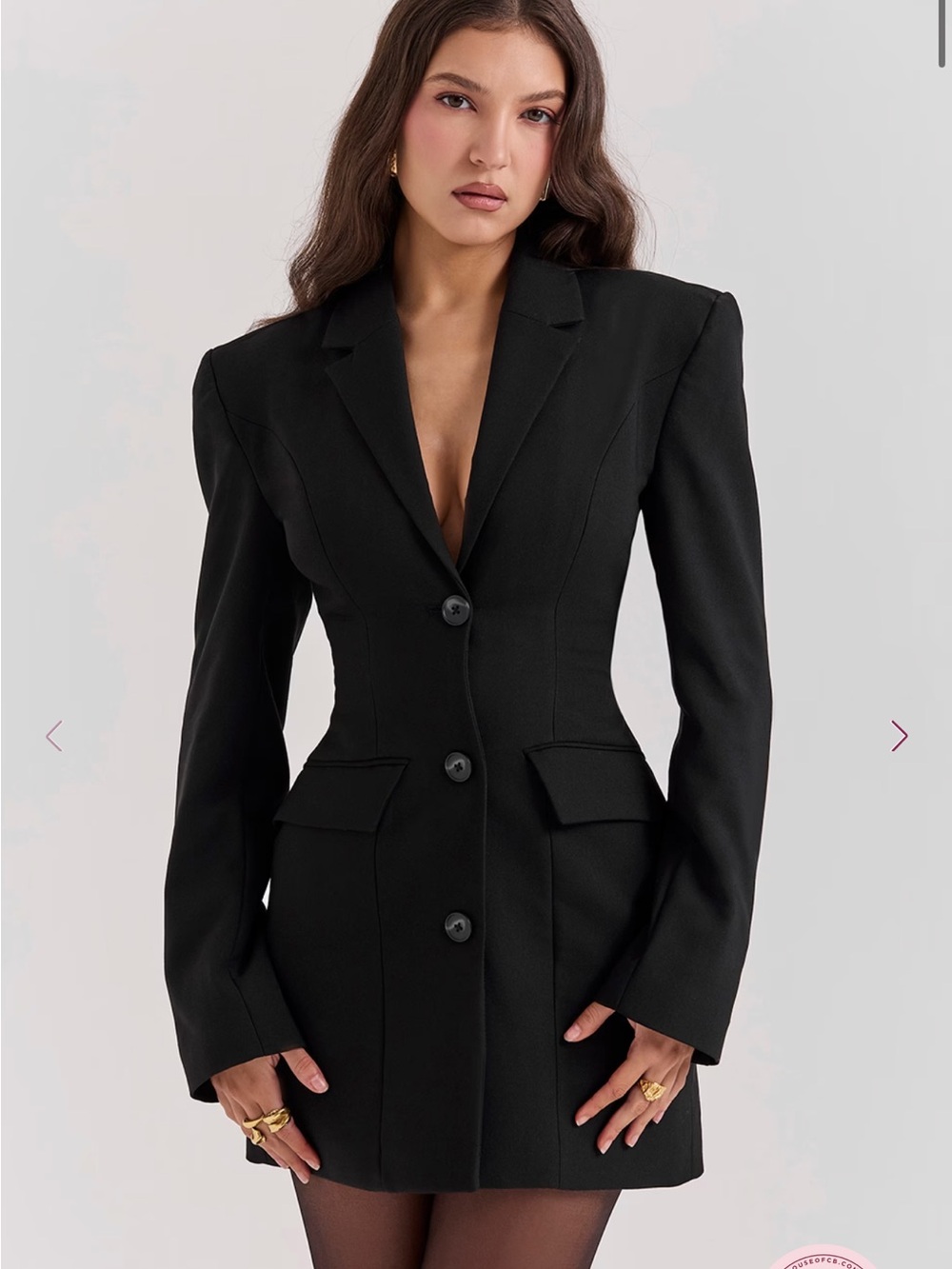 House of CB Black Tailored Blazer Dress